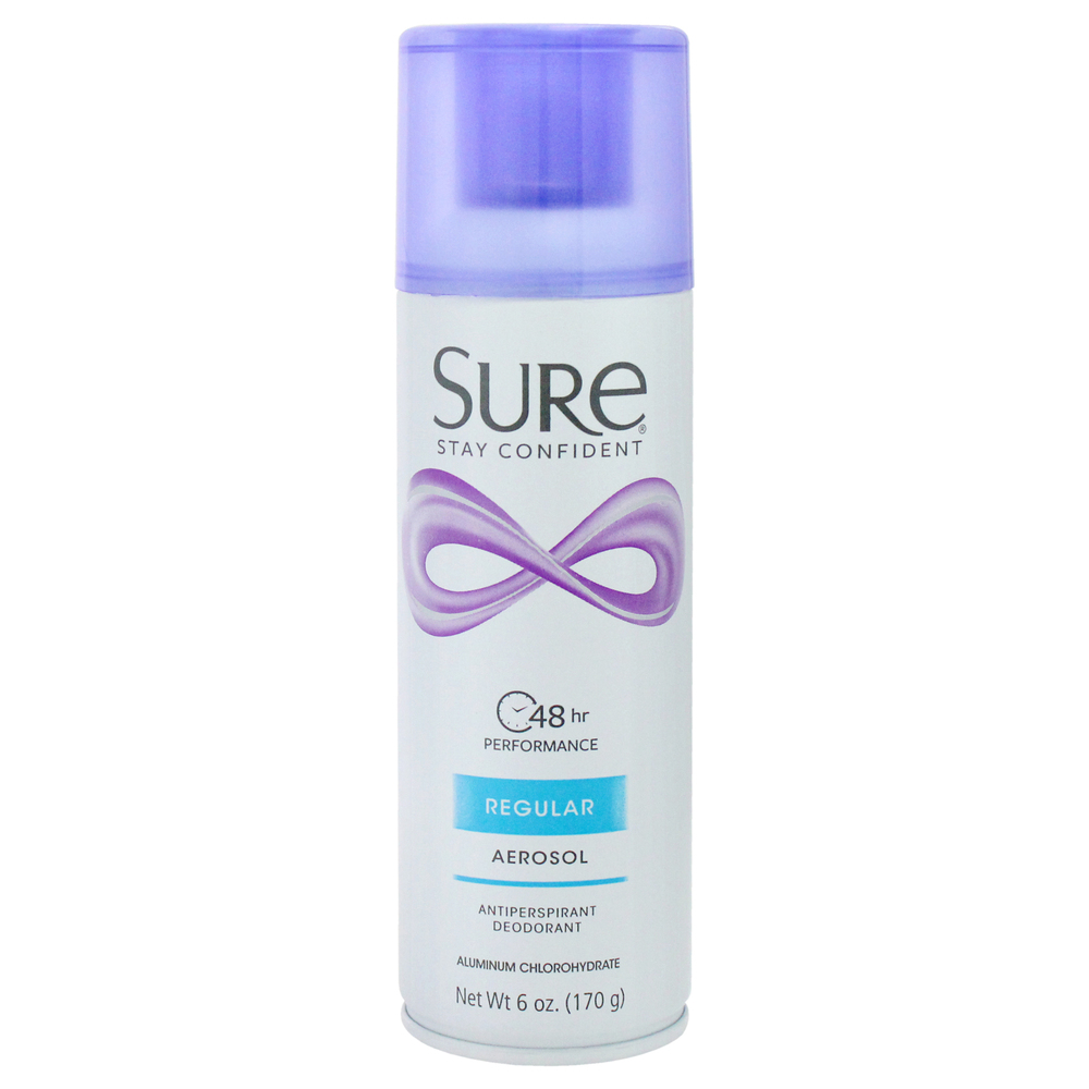 Sure Aerosol Anti-Perspirant and Deodorant - Regular For Unisex 6 oz Deodorant